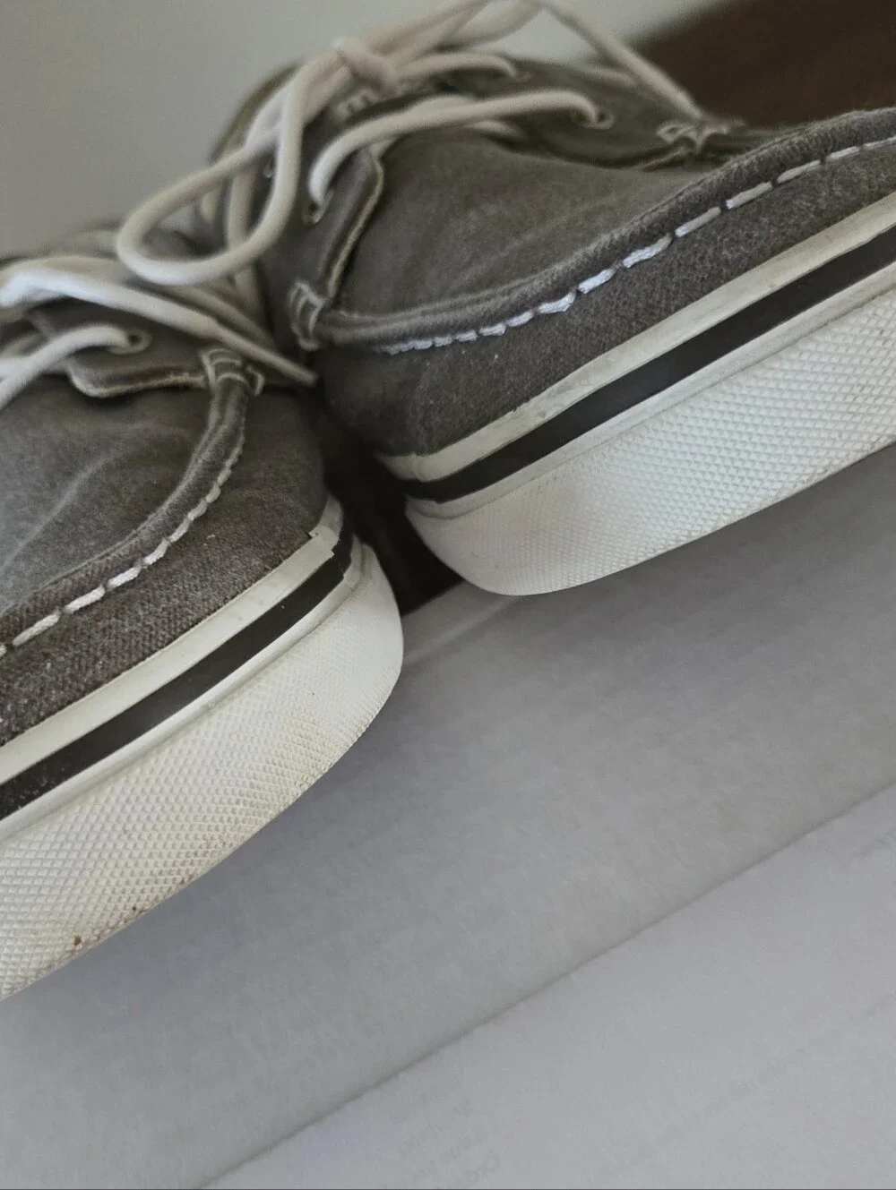 Timberland Earthkeepers Hookset Oxford Boat Shoe Canvas Gray Men’s US 10.5